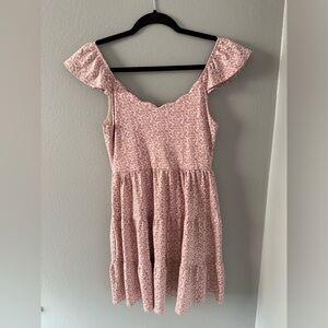 Monteau Blush and White Patterned Dress